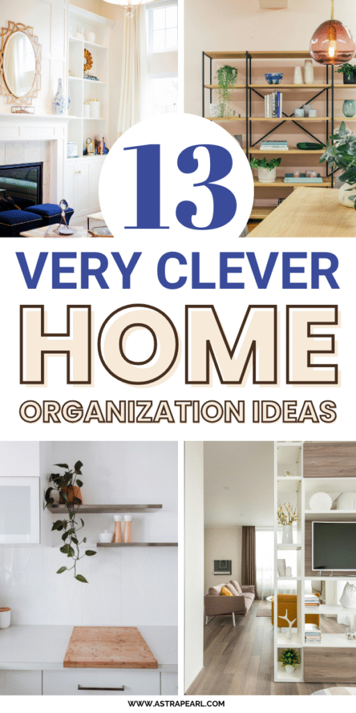 Pinterest Pin for declutter your mind with home organization ideas.