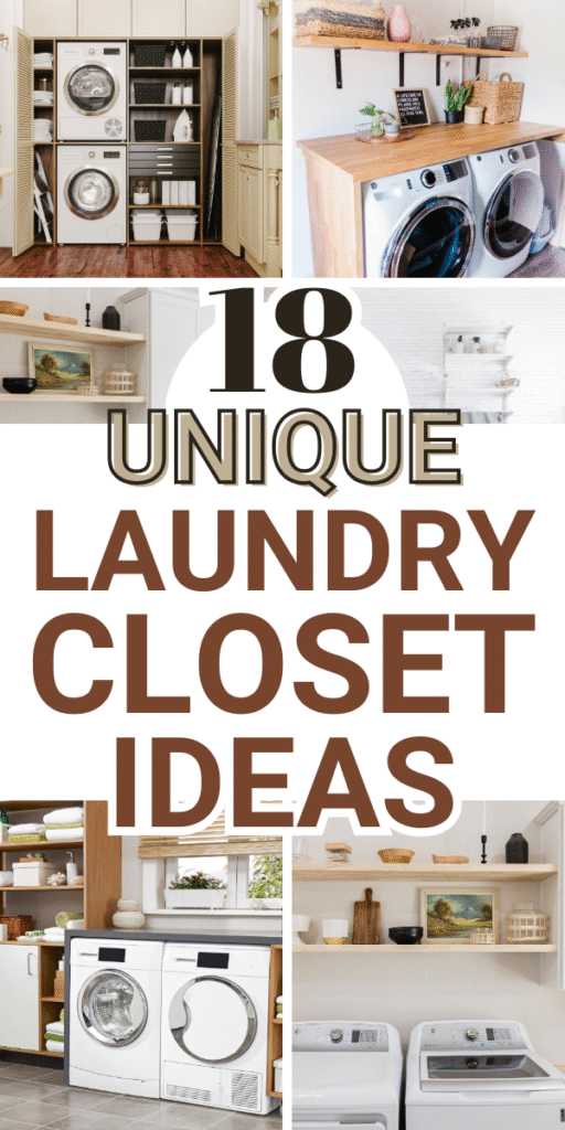 Pinterest Pin for laundry closet ideas.