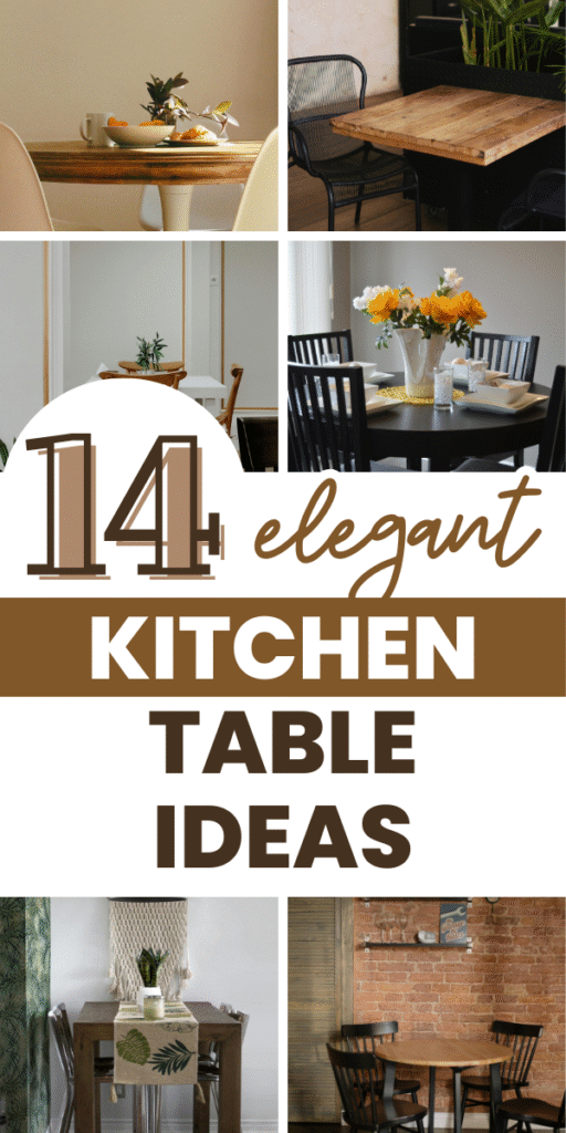 Pinterest Pin for small kitchen table ideas.