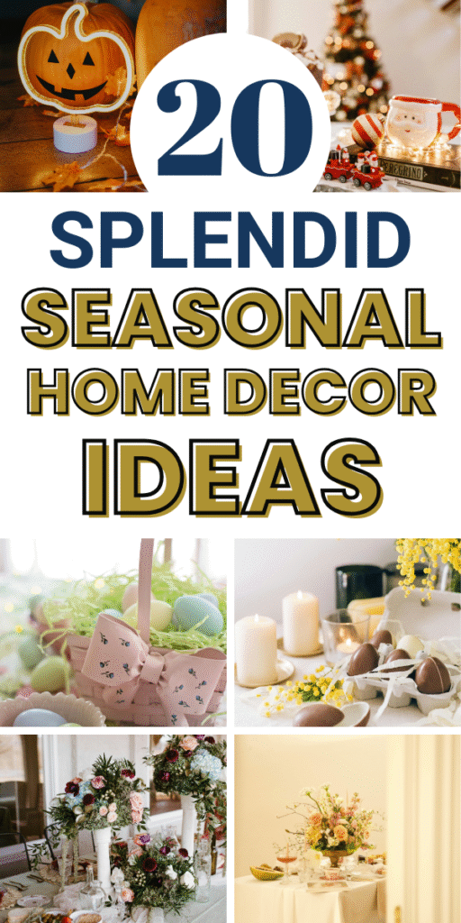 Pinterest Pin for seasonal home decor ideas.