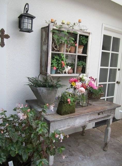 A wooden cabinet and table.