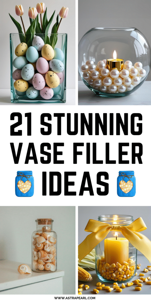Pinterest Pin for vase filler ideas.