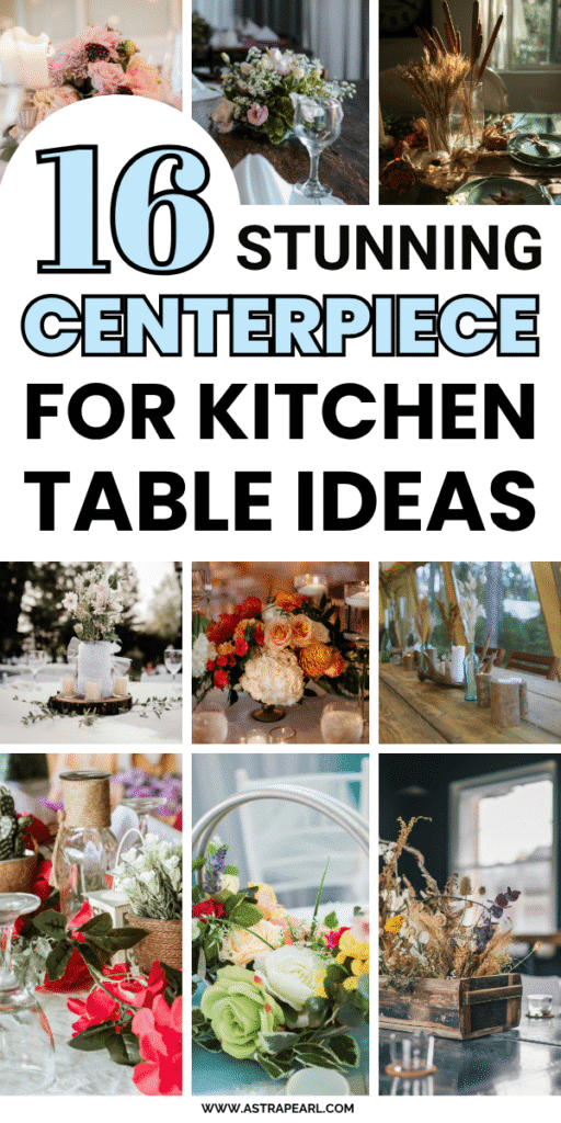 Pinterest Pin for centerpiece for kitchen table ideas.