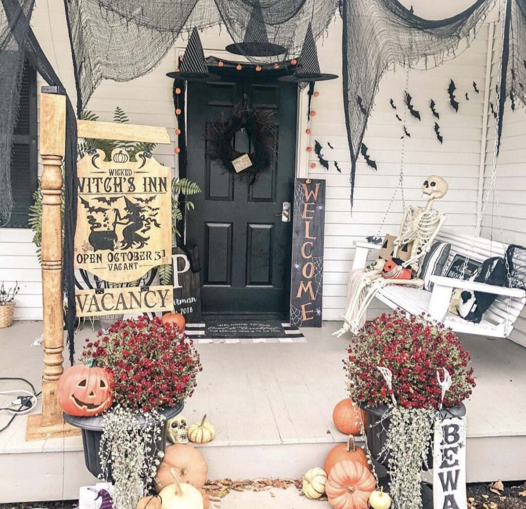 Witch hats and black lace.