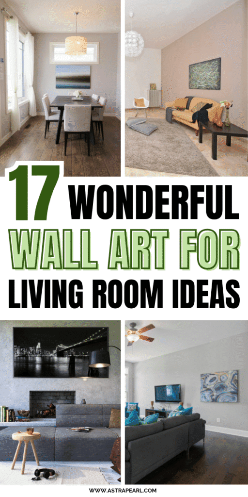 Pinterest Pin for wall art for living room ideas.