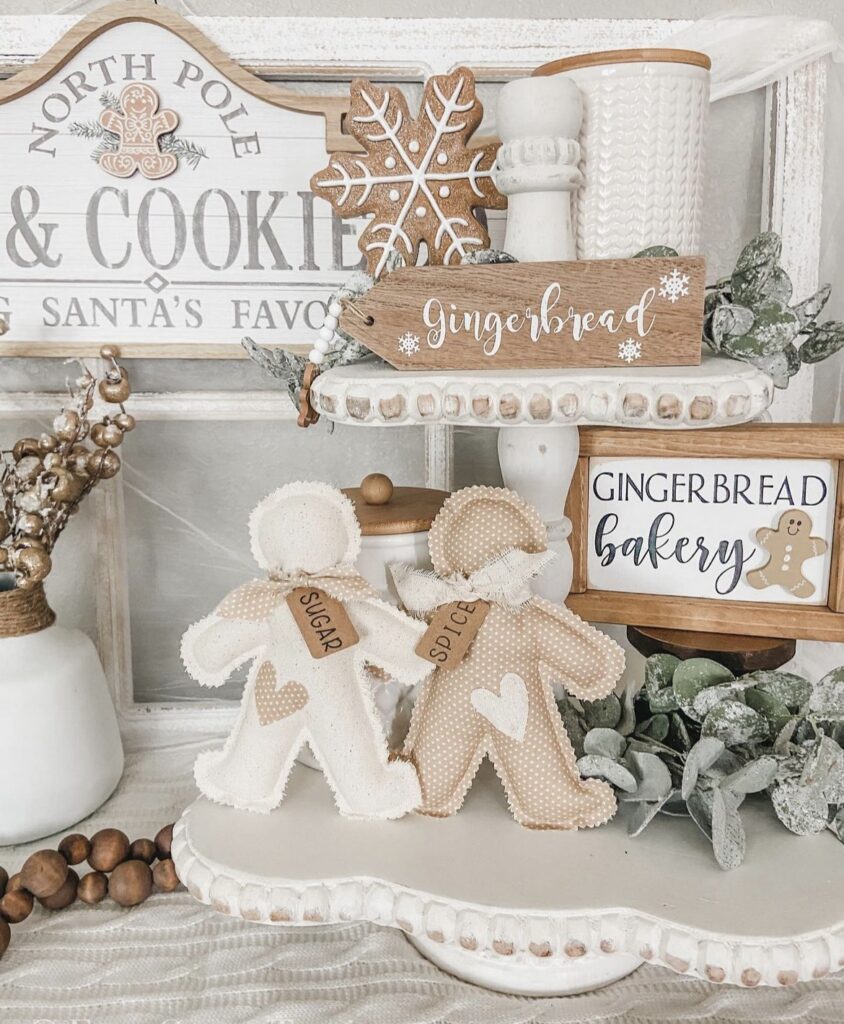 A gingerbread man tray.