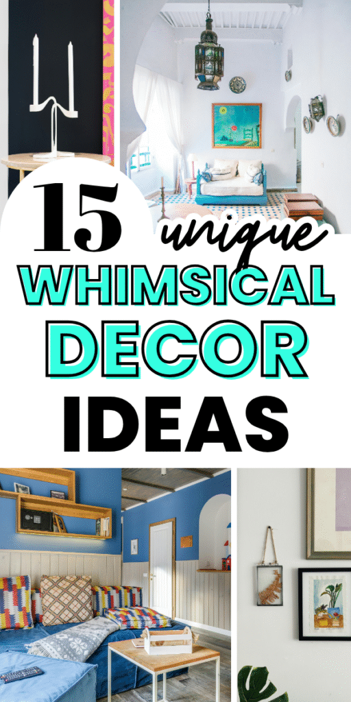 Pinterest Pin for whimsical decor ideas.