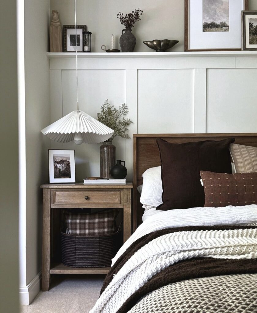 A brown bedroom.