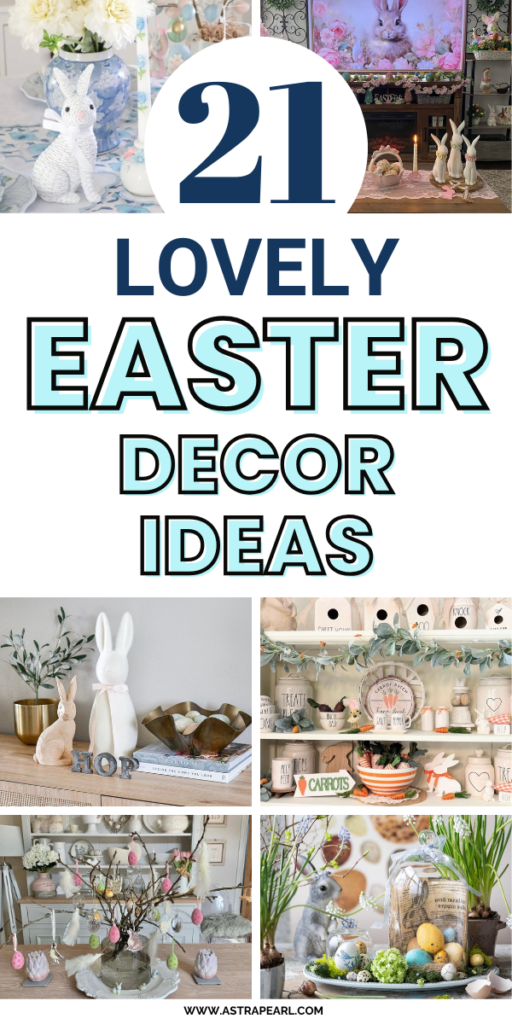 Pinterest pin for 21 Lovely Easter Decor Ideas For A Cheerful Home.