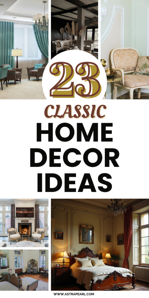 Pinterest Pin for 23 Classic Home Decor Ideas To Create A Cozy Space.