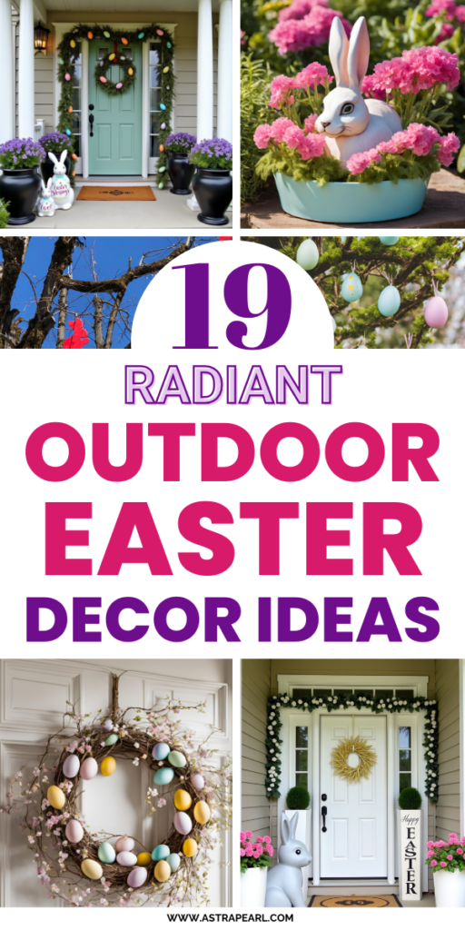 Pinterest Pin for 19 Radiant Outdoor Easter Decor Ideas To Feel Joyful.