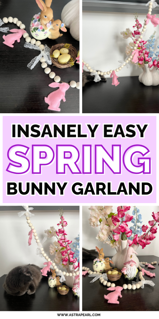 Pinterest Pin for spring bunny garland.