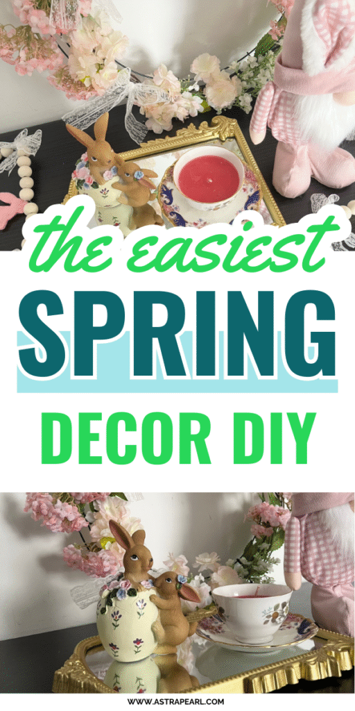 Pinterest Pin for spring decor DIY.