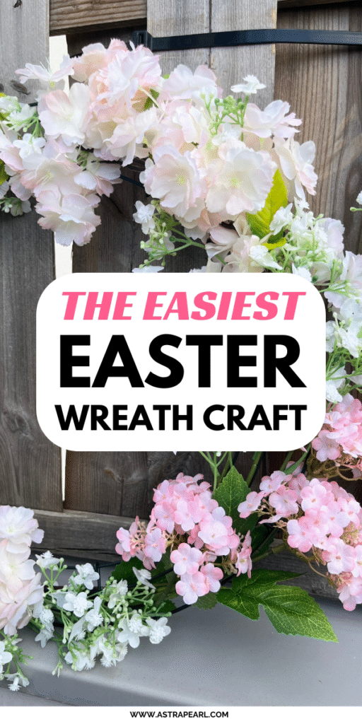 Pinterest Pin for Easter wreath craft.