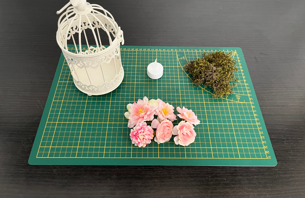 Materials for this bird cage craft. ©ASTRAPEARL - DO NOT USE