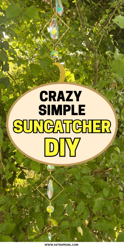 Pinterest Pin for suncatcher DIY.