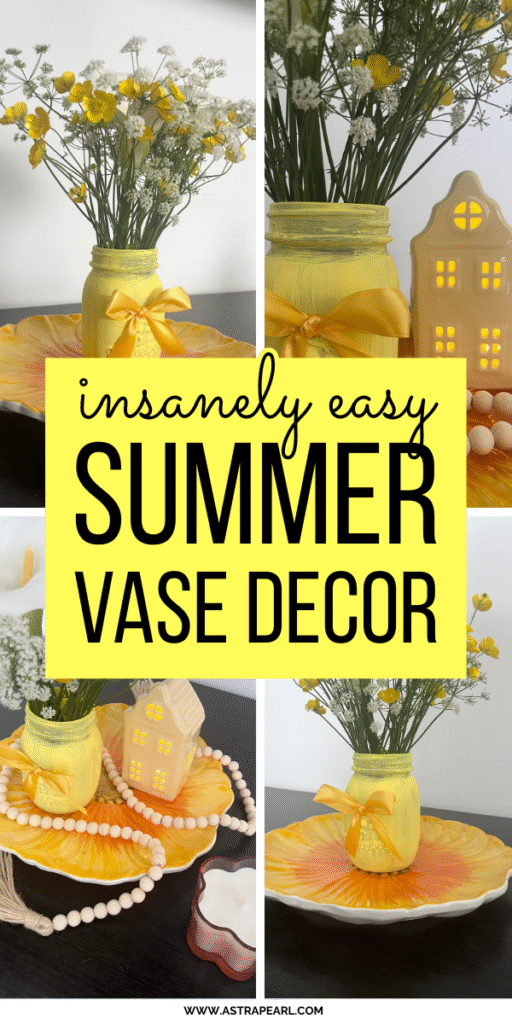 Pinterest Pin for summer vase decor.