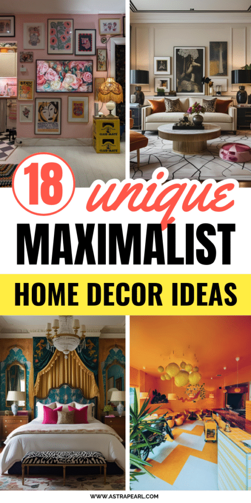 Pinterest Pin for maximalist home decor ideas.