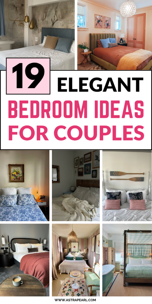 Pinterest Pin for bedroom ideas for couples.