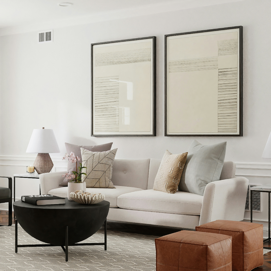 A modern living room.
