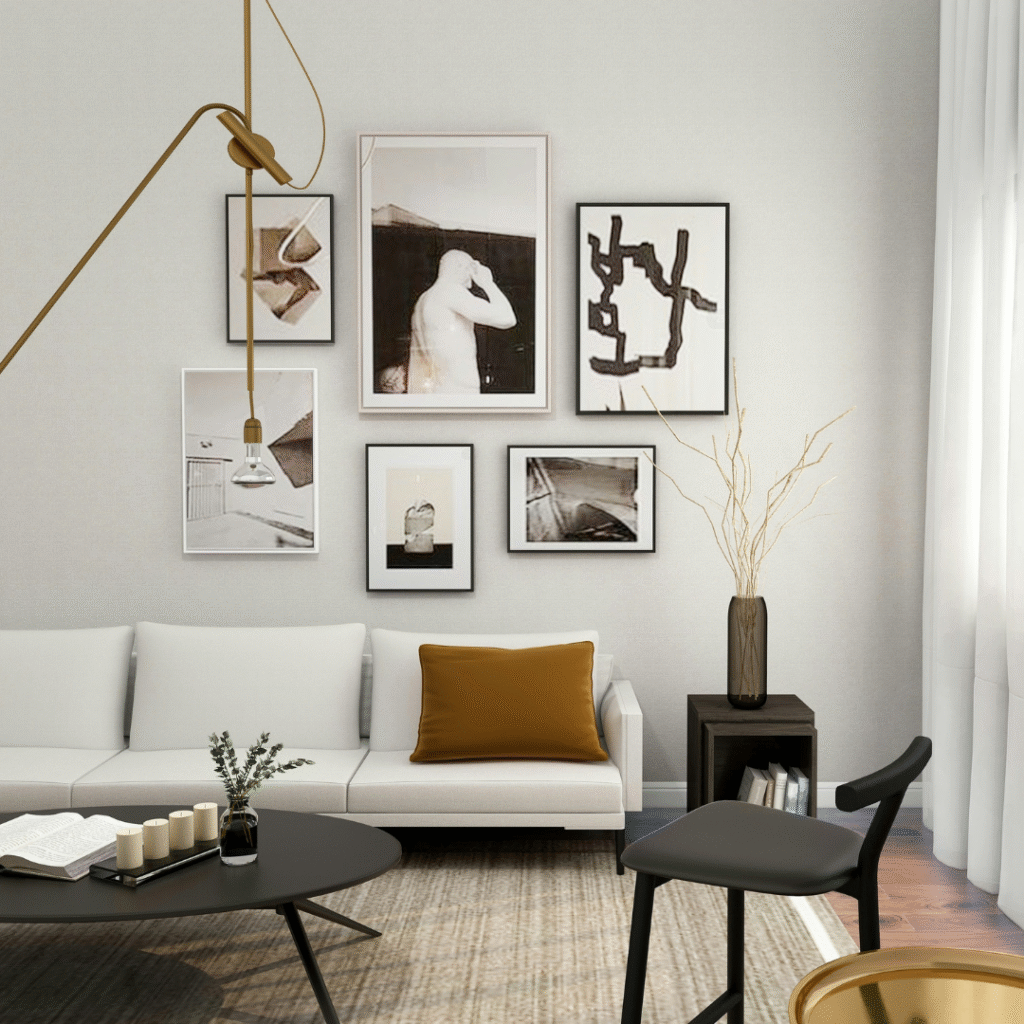 A modern living room.