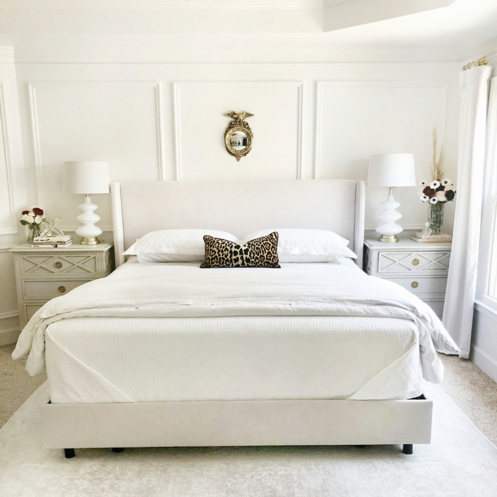 A white bedroom.