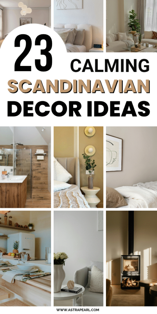 Pinterest Pin for Scandinavian decor ideas.