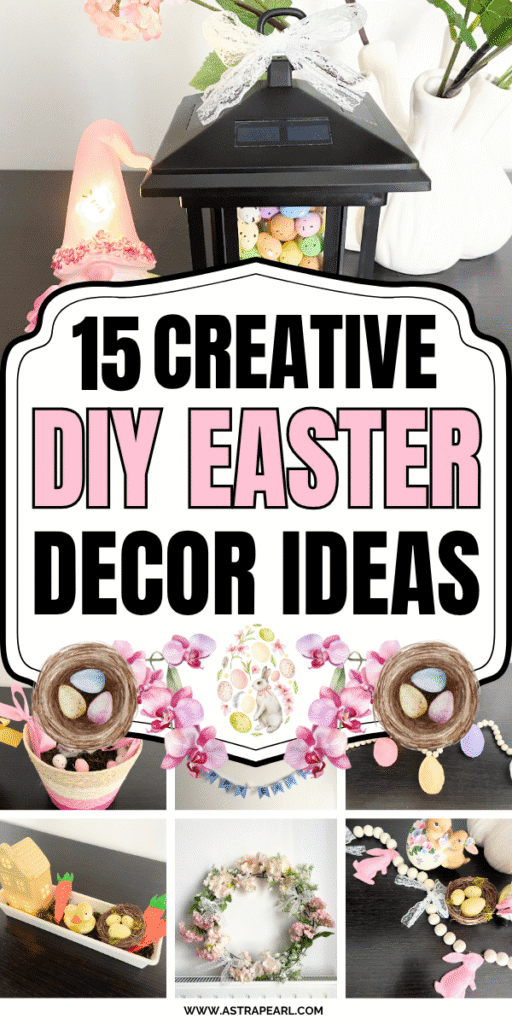 Pinterest Pin for DIY Easter decor ideas.