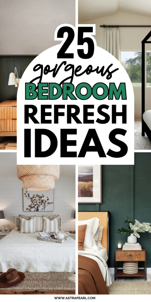 Pinterest Pin for bedroom refresh ideas.