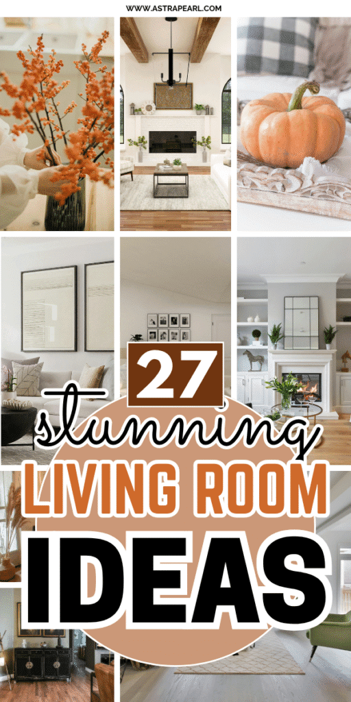 Pinterest Pin for living room ideas.