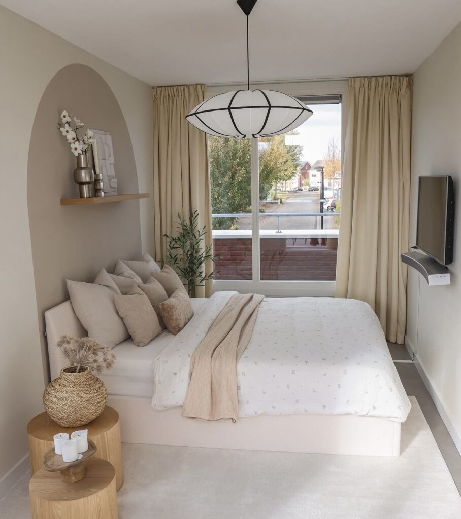 A Scandinavian bedroom.