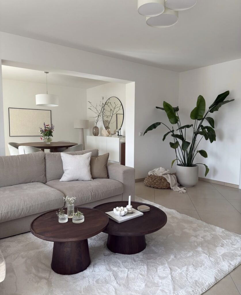 A minimalist living room.