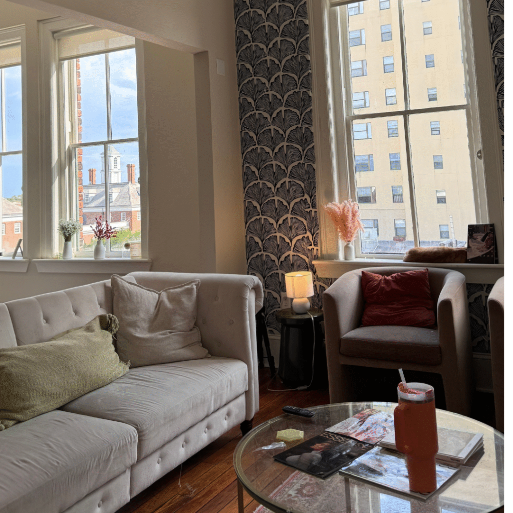 A modern living room.