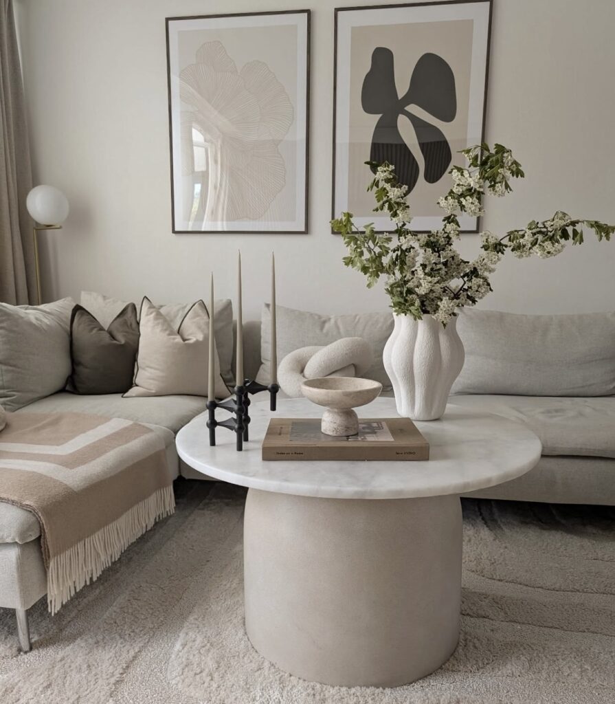 A Scandinavian living room.