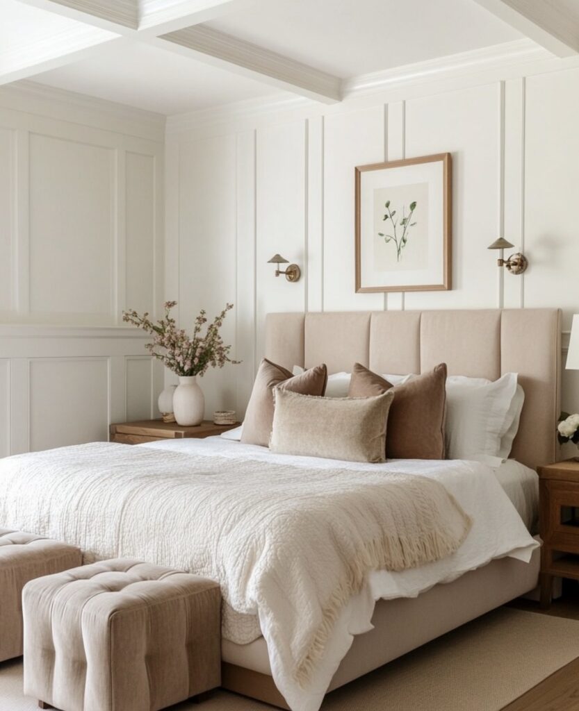 A minimalist bedroom.