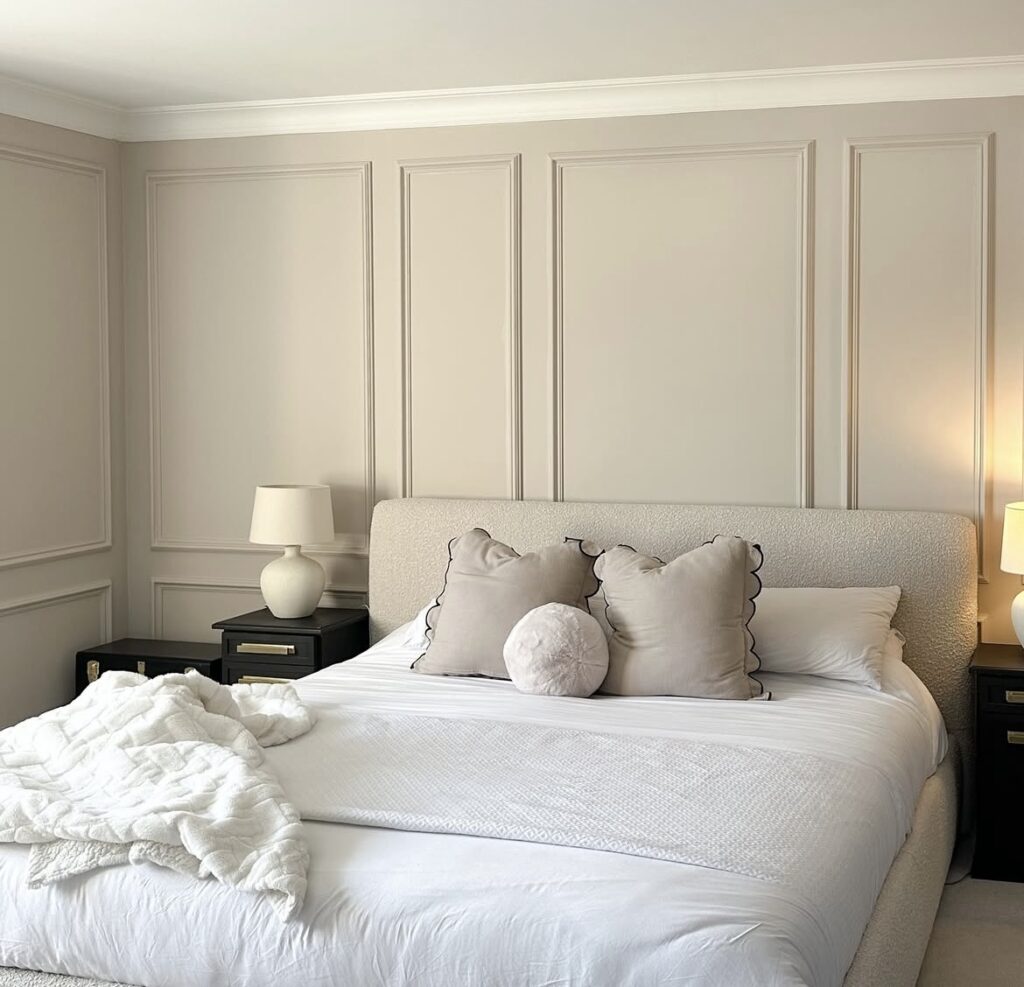 A minimalist bedroom.