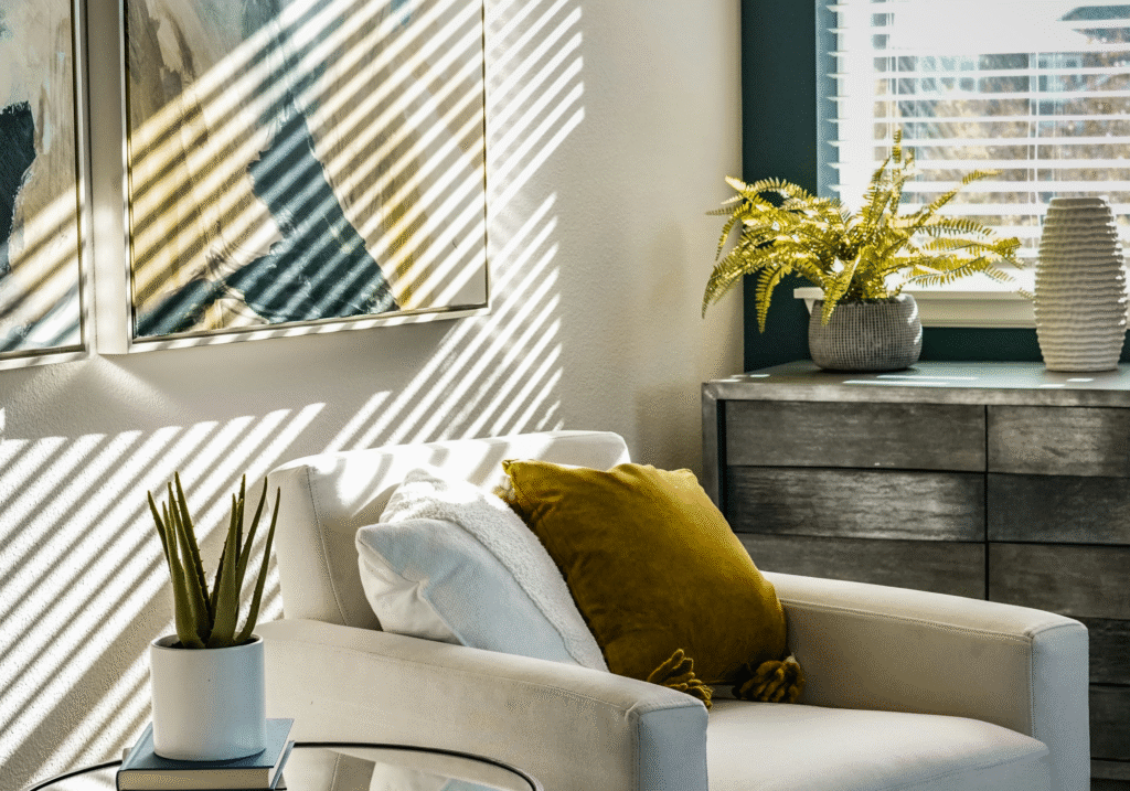 A modern living room.