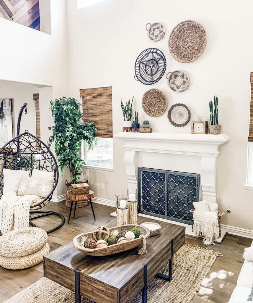 A rustic living room.