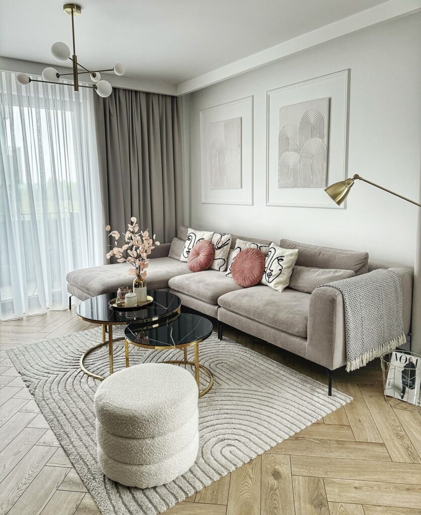 A modern living room.