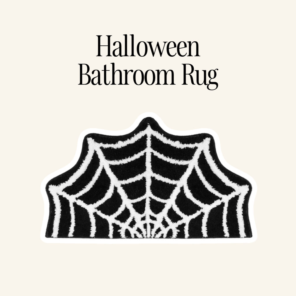 A Halloween bathroom rug.