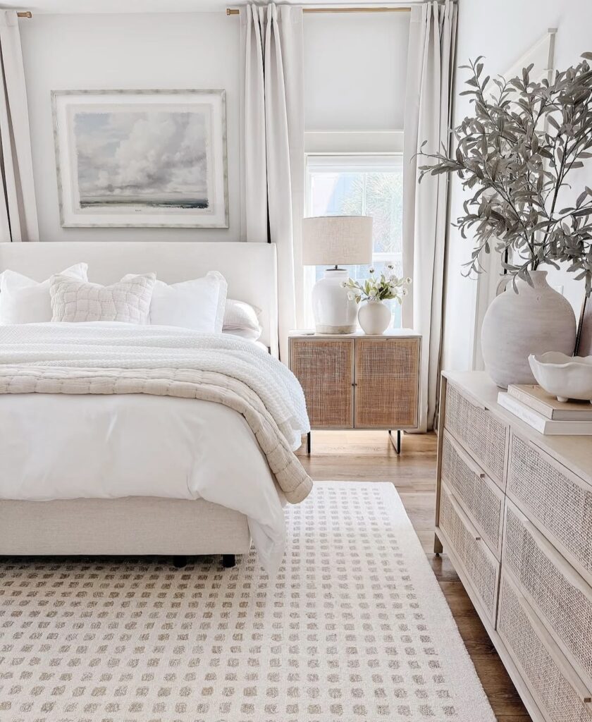 A minimalist bedroom.