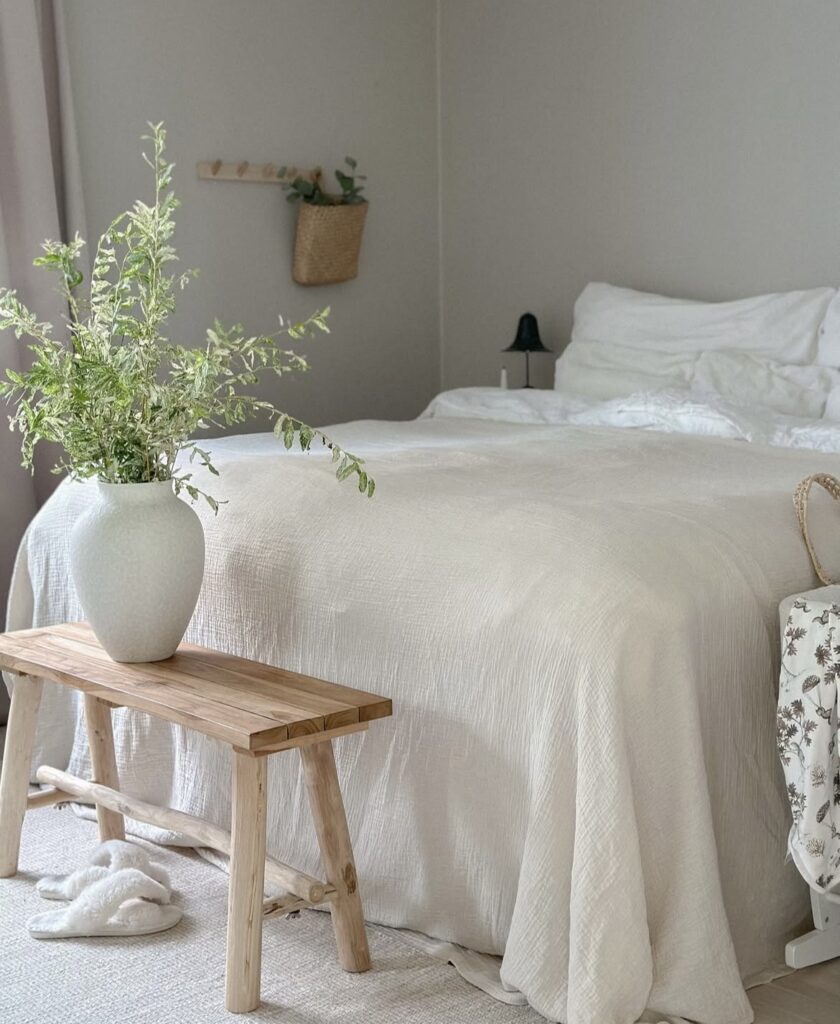 A Scandinavian bedroom.