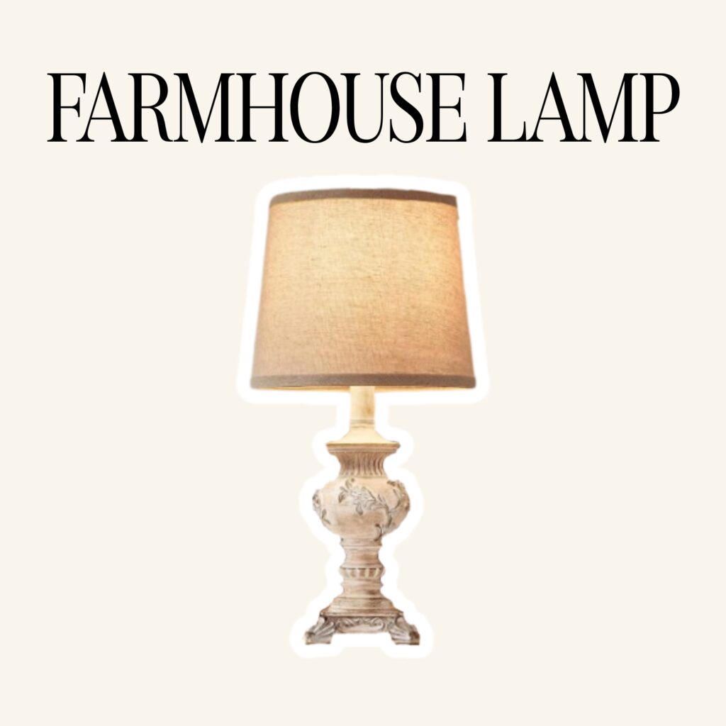 A farmhouse lamp.
