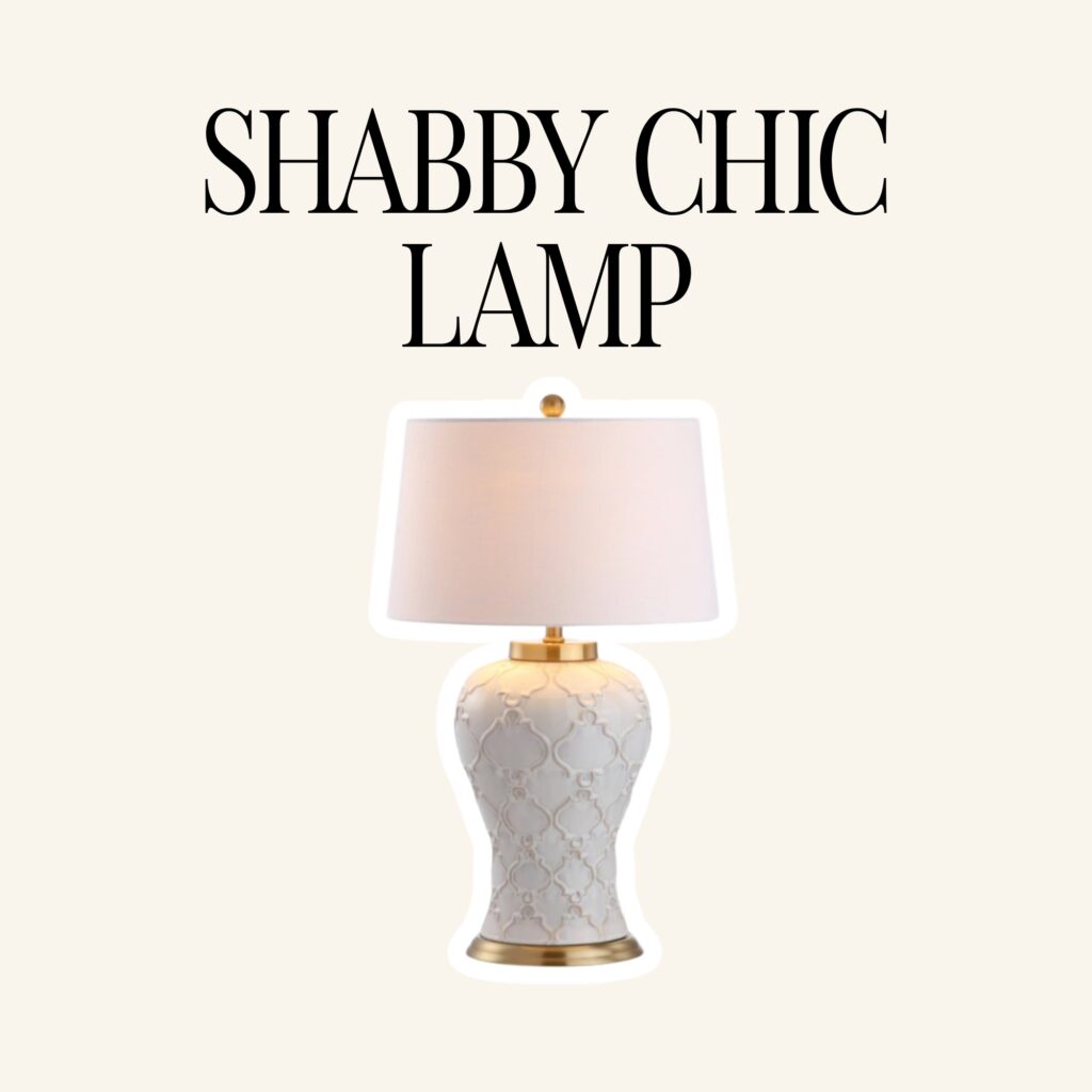 A shabby chic lamp.