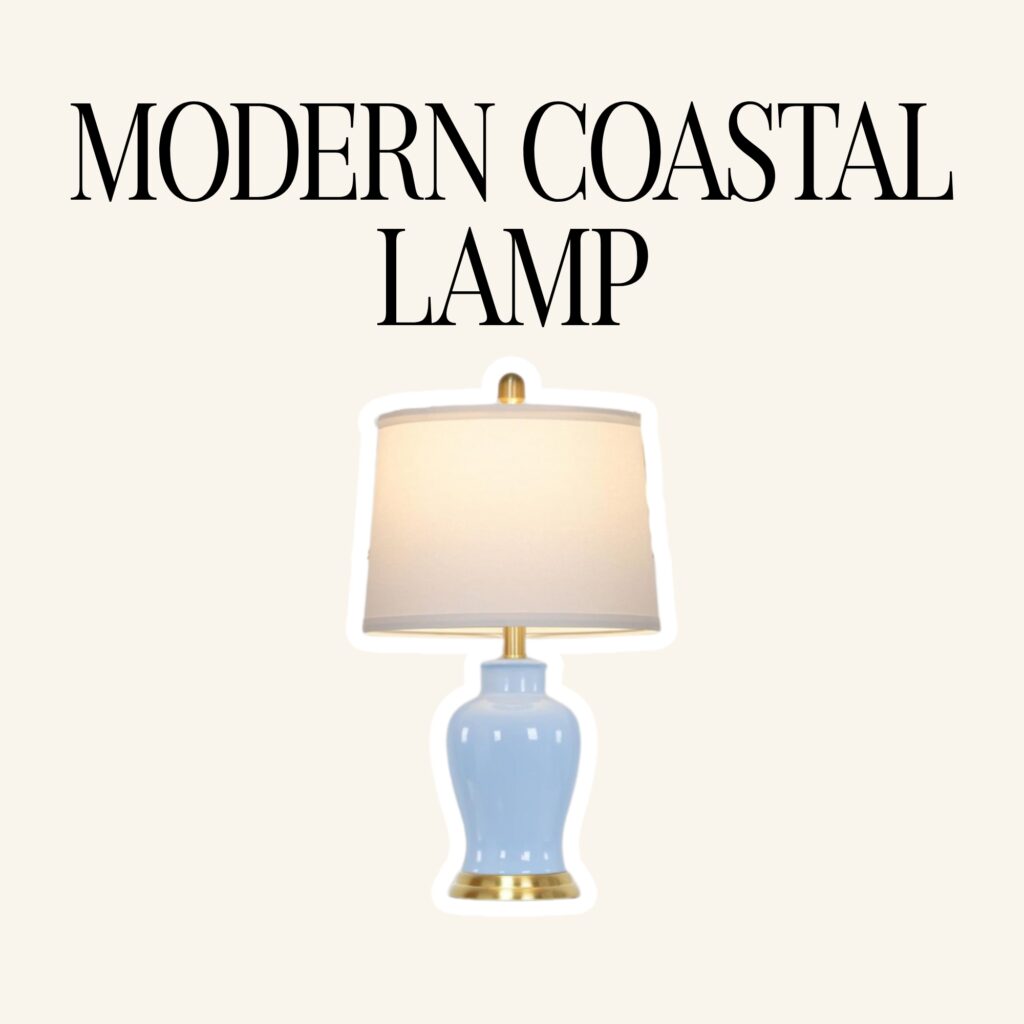 A modern coastal lamp.
