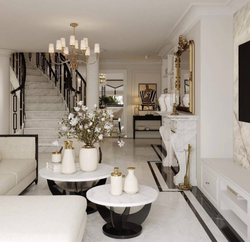 An elegant living room.