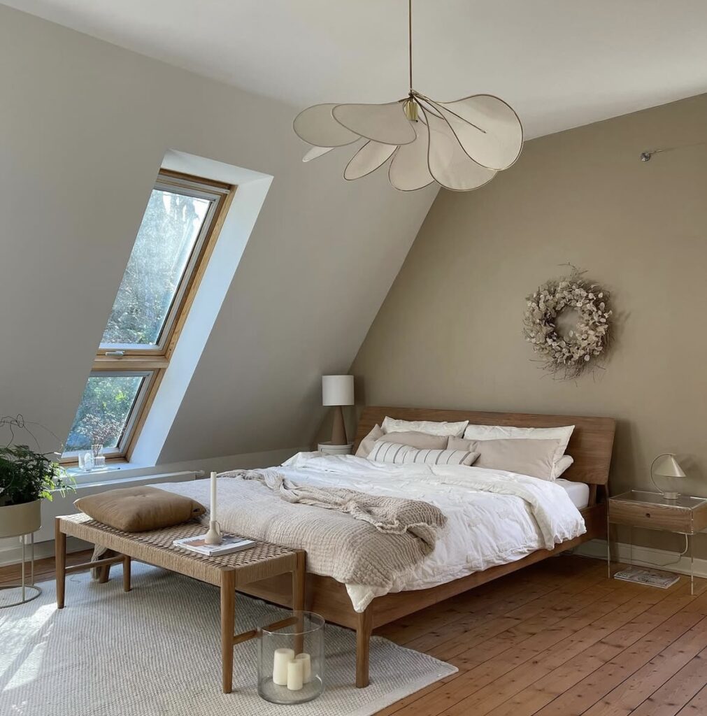 A Scandinavian bedroom.