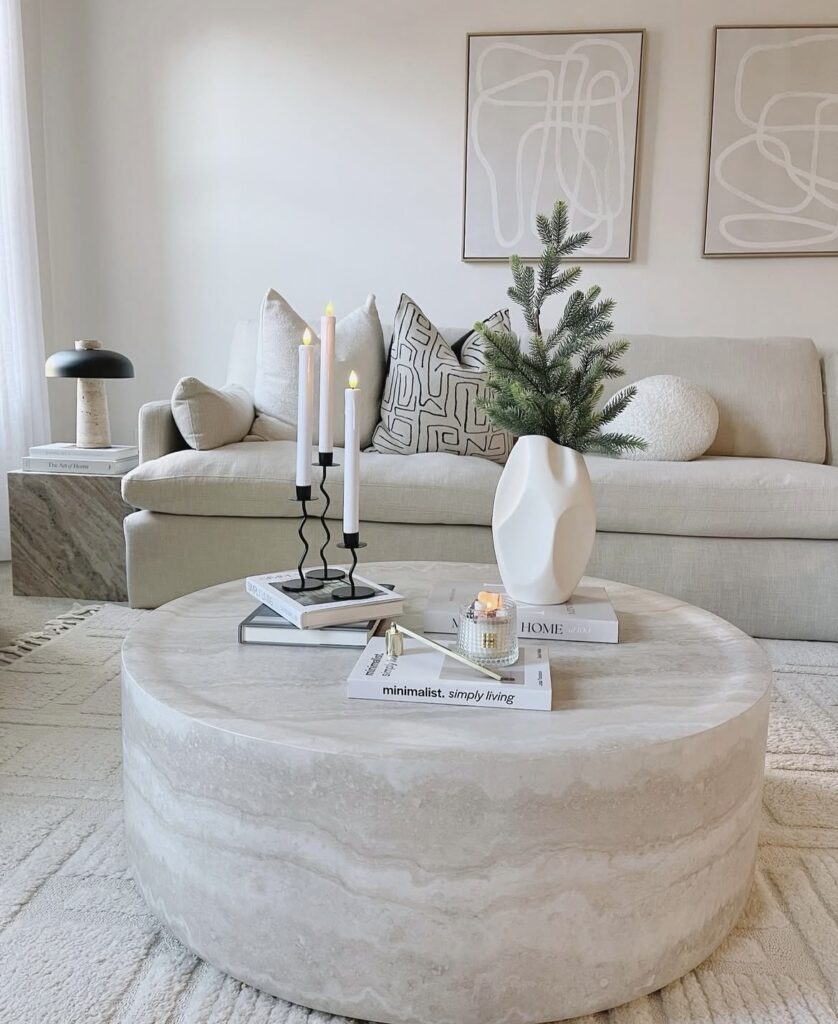 A Scandinavian living room.