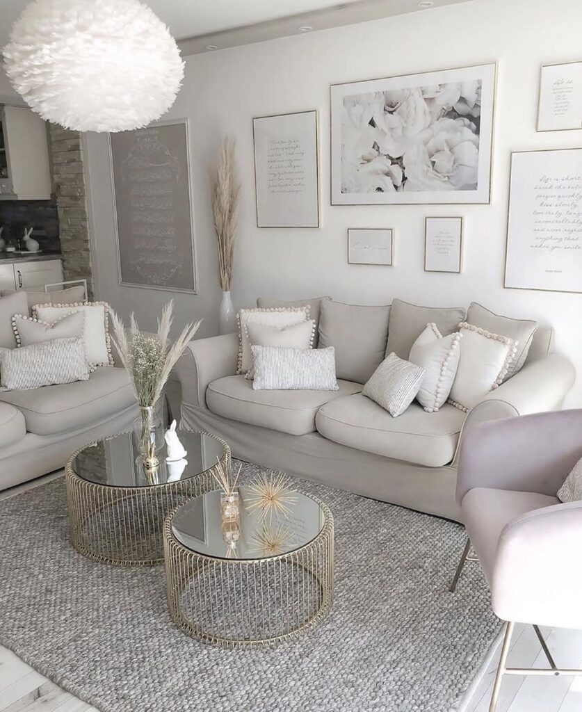 A minimalist living room.