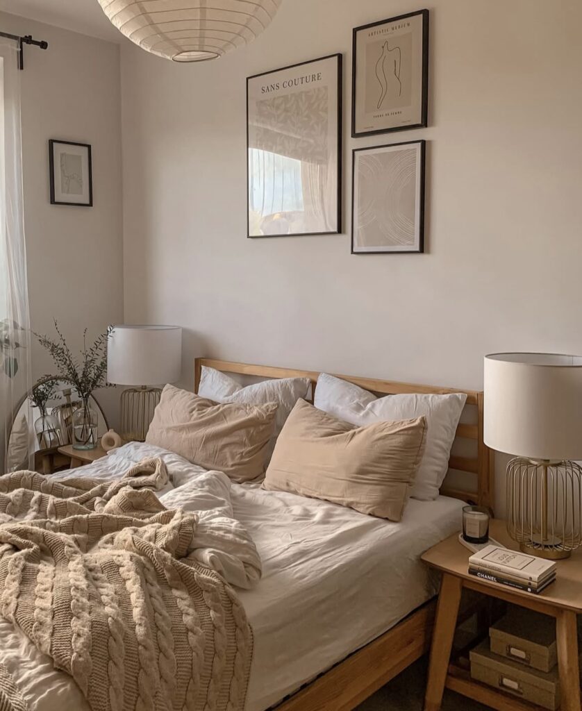 A Scandinavian bedroom.